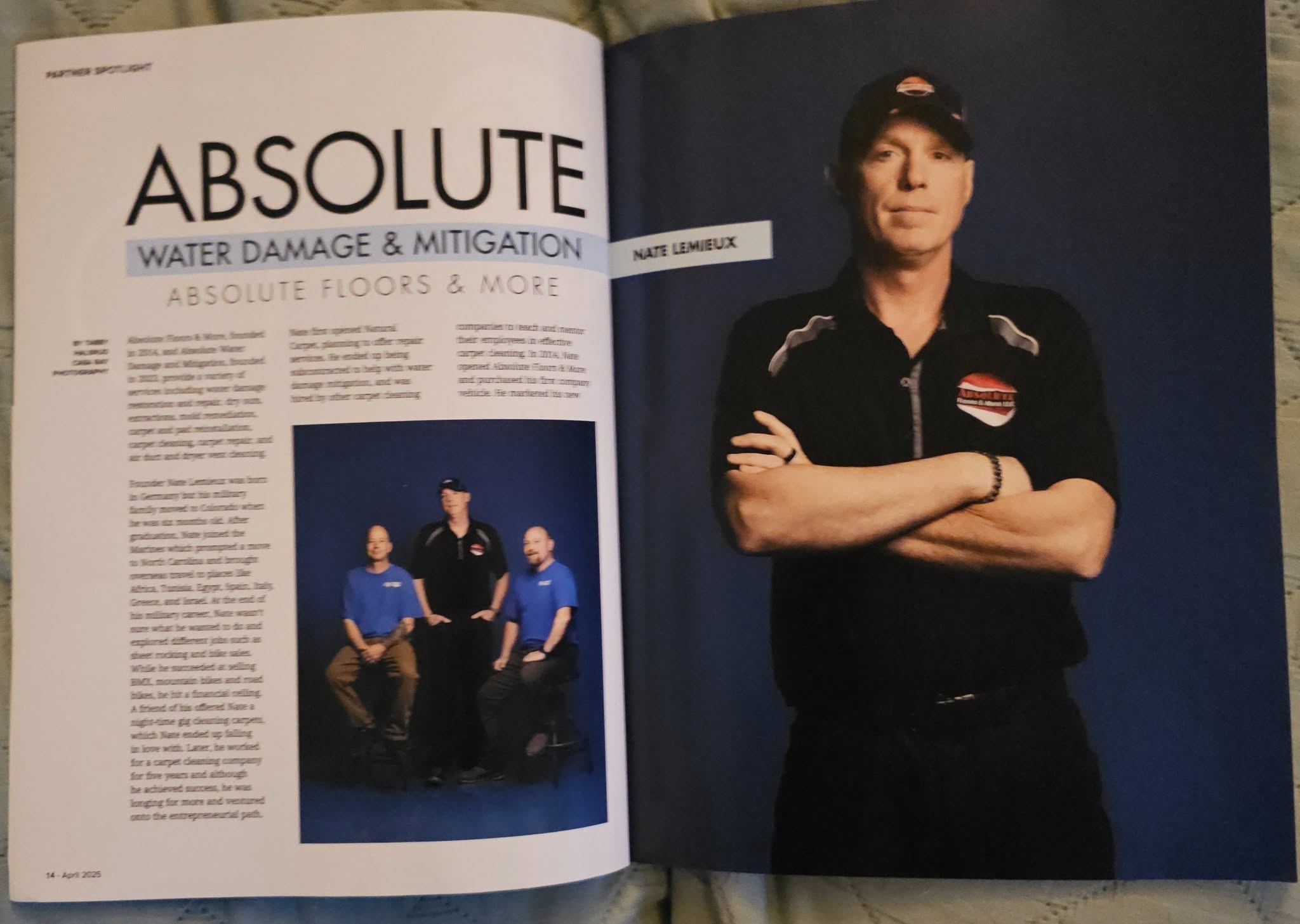 Absolute Floors & More featured in Real Producers Magazine April 2025